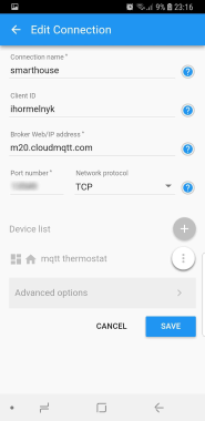 MQTT Connection Settings