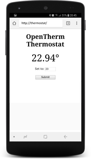 OpenTherm Thermostat Interface